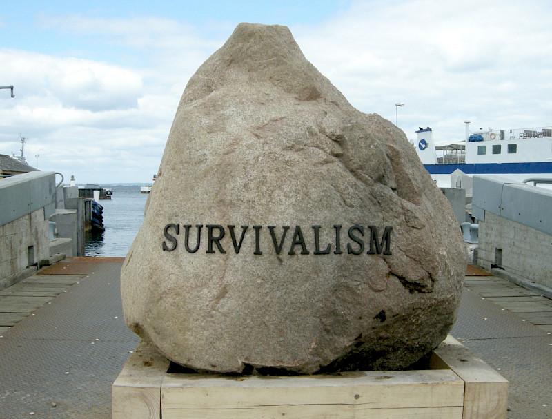 SURVIVALISM (Ferry Dock), 2012, Permanent Installation in Soeby, Aeroe, Denmark